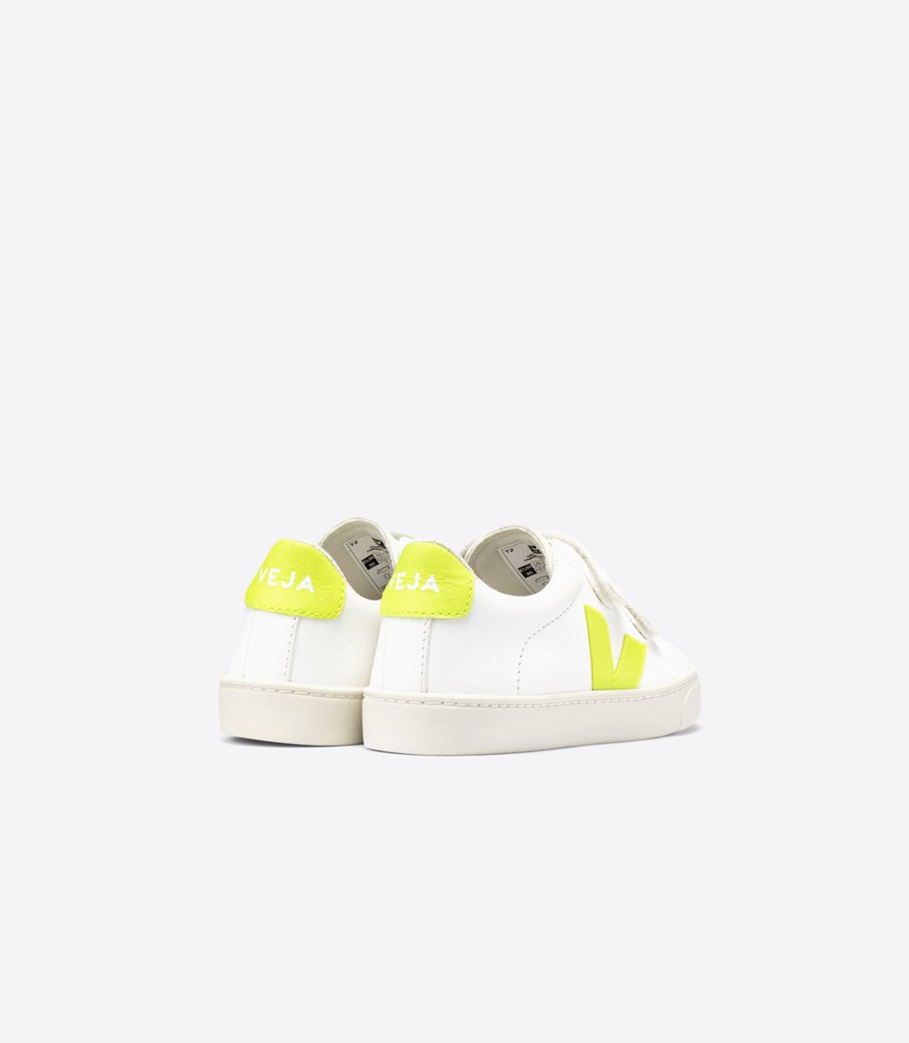 Veja Trainers Kids White - Esplar Velcro Chromefree - STFR-34905